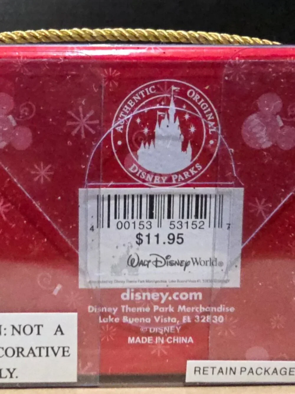 Disney Parks Minnie And Mickey Bell Ornaments Disney's Holiday Collection NEW